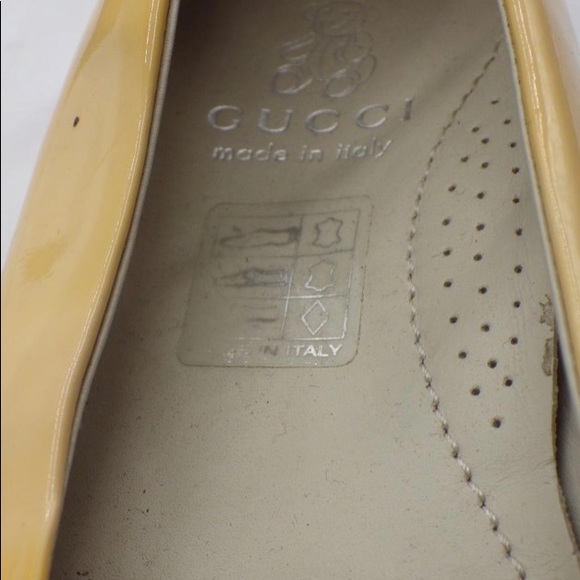 Authentic Gucci yellow patent ballet flats girls 31 13 - Picture 4 of 4